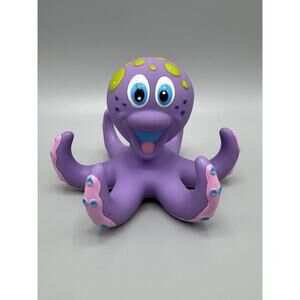Nuby Purple Octopus Hoopla Bath Toy - No Tossing Rings